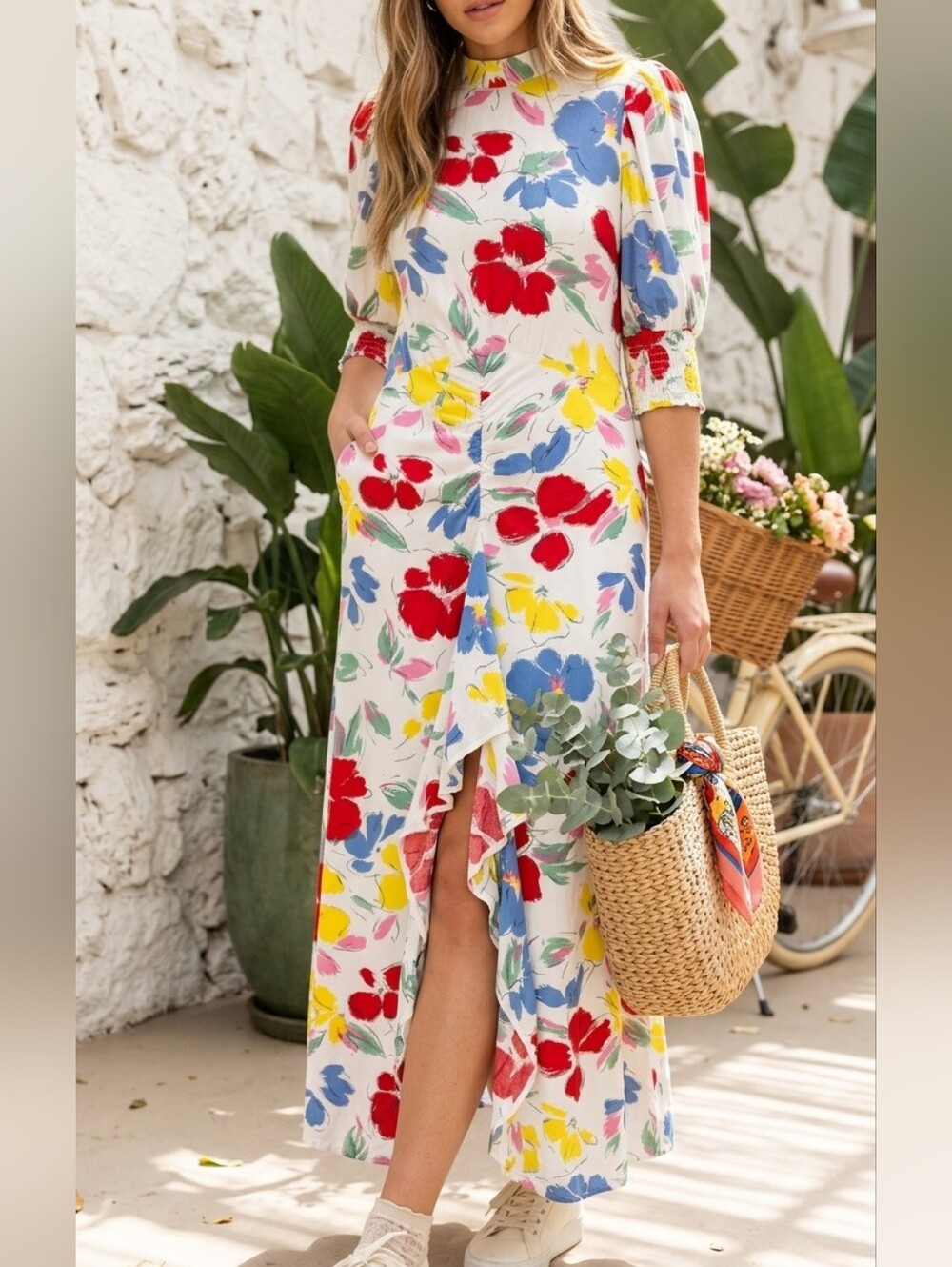 RIXO for Target Floral Print Midi Dress Size 0